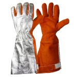 PROFUSION-1 aluminized heat-resistant gloves, grey and orange