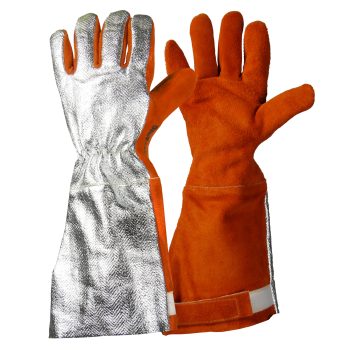 PROFUSION-1 aluminized heat-resistant gloves, grey and orange