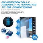 Cooling slider curtain product view, white