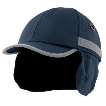 (Box of 10 pcs) Fleece Lined Safety Cap and Protective Shell with Earflaps