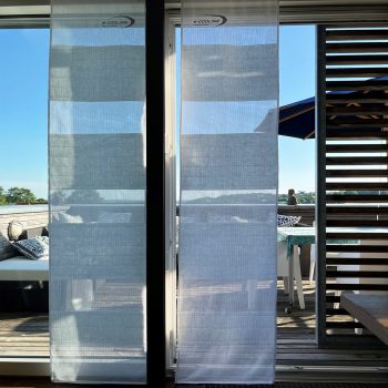 Cooling slider curtain product view, white