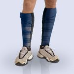E.COOLINE PowerBoots SX3 calf cooler with Velcro, blue, product view