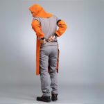 HTR leather welding hood with shoulder cover
