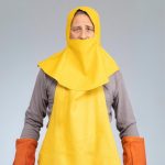 Grain leather welding hood with shoulder cover
