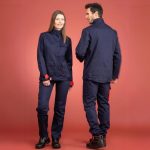 CAP 1 flame-retardant trousers, grey, worn view