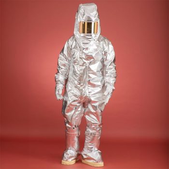 Aluminised firefighting suit front view