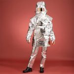 Lightweight aluminised trousers for fire protection front view