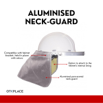 Aluminised para-aramid neck guard side view