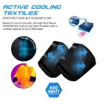 E.COOLINE wrist cooler worn on wrist, front view