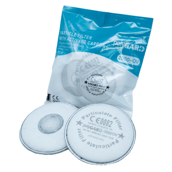 (Box of 50 Pairs) polyGARD 2000-OV Particulate Filter with Activated Carbon – Compatible with polyGARD 7500, FFS600 & S900 Respirator Masks