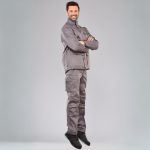 CAP 1 flame-retardant trousers, grey, worn view