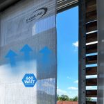 Cooling slider curtain product view, white