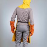 Grain leather welding apron