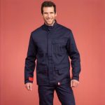 CAP 1 flame-retardant jacket, grey, worn view