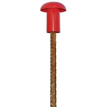 Red safety tips for rebars