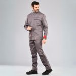 CAP 1 flame-retardant trousers, grey, worn view