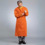 Removable Kevlar® apron worn with welding bolero