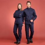 CAP 1 flame-retardant jacket, grey, worn view