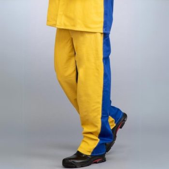 Flame-retardant welder trousers, side