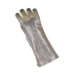 Aluminised para-aramid gloves palm view showing jersey lining