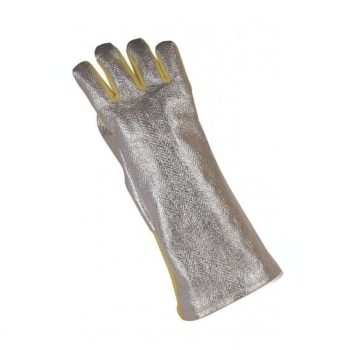 Aluminised para-aramid gloves palm view showing jersey lining
